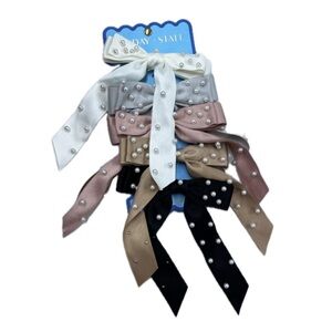 NWT ⚜️💖⚜️ Sunday State gorgeous faux pearls Hair Ties set of 5